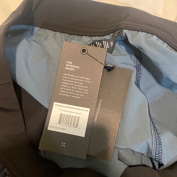 TEN THOUSAND Interval Short Unlined 9” Blue Black XXL - Picture 5 of 7